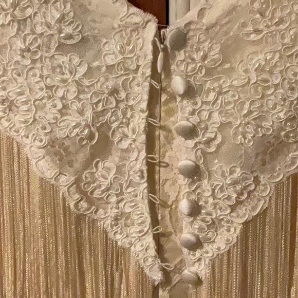 Martin McCrea Ivory fringed wedding dress - Picture 11 of 14